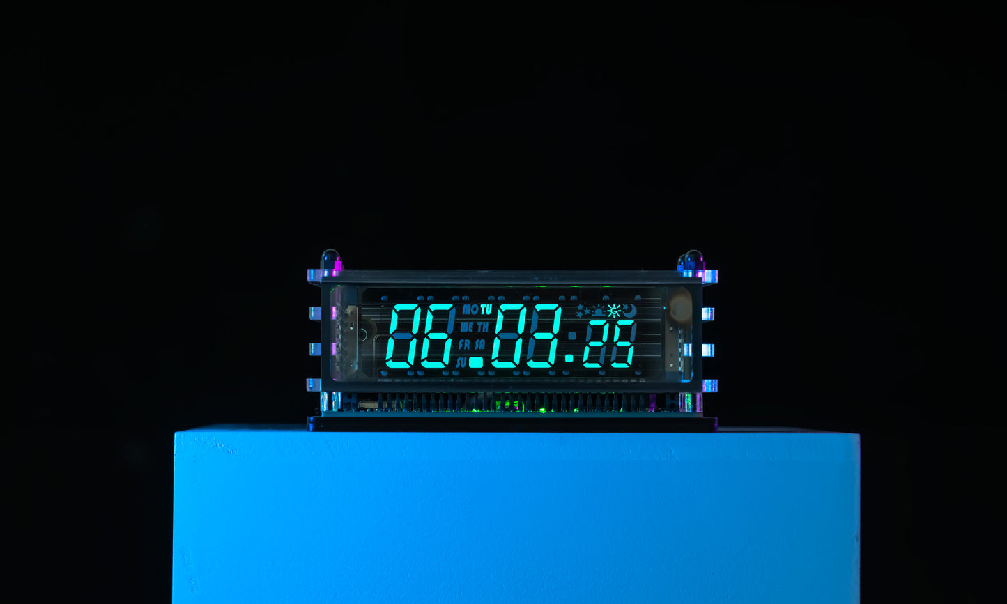 Soviet-Era Vacuum Fluorescent Display (VFD) VCK-0658-A Black Base Version
