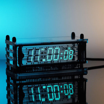 Vacuum Fluorescent Display Clock with Temperature Compensated Clock,Wi-Fi NTP Sync(VFD Clock) - EleksTube IPS Global - EleksMaker